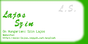 lajos szin business card